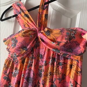 Buddy Love Floral Pink and Orange Dress